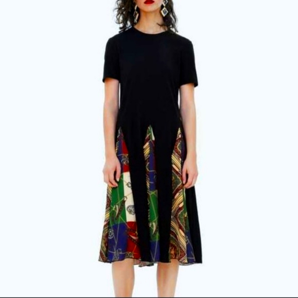 Zara, S,Black and print